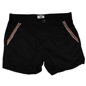 Old Navy Girls Black Shorts‎ Casual Embroidered Pockets Cotton Size 14